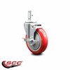 Service Caster Regency 600CASTPRHD Replacement Caster with Brake REG-SCC-SQ20S514-PPUB-RED-TLB-34